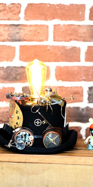 Lampe Chapeau bas Steampunk 7