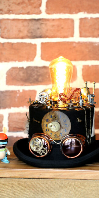 Lampe Chapeau bas Steampunk 10